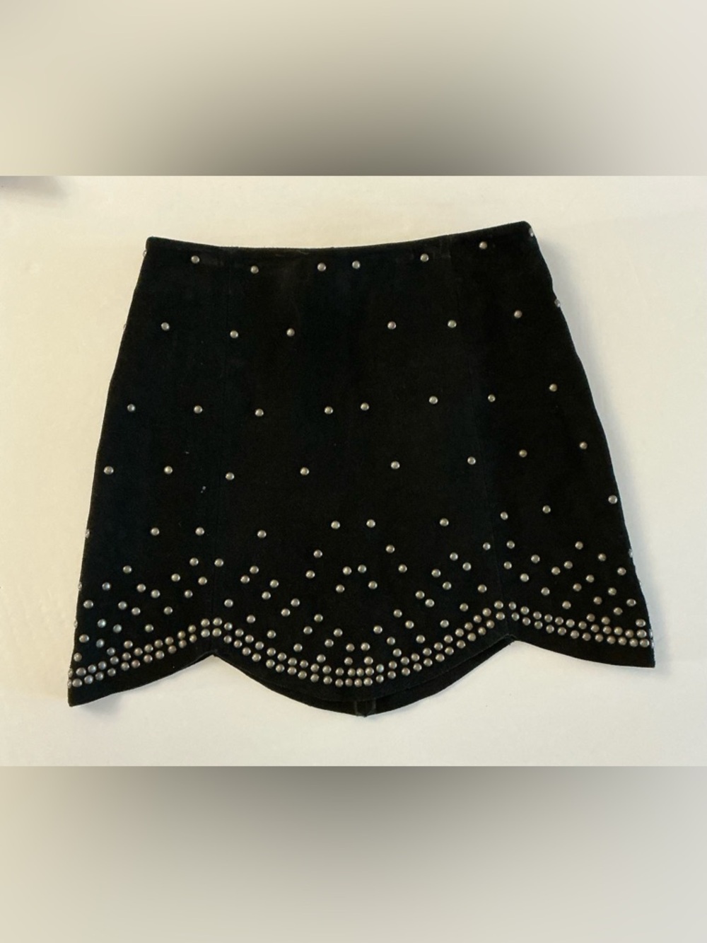 Free People Black Studded Mini Skirt - Picture 6 of 13